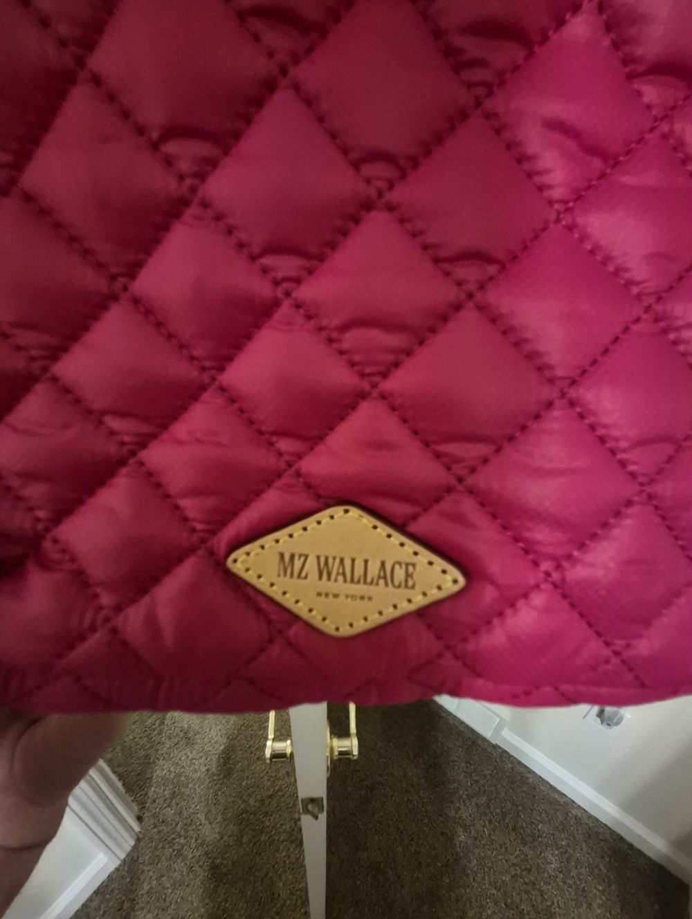 Like New MZ Wallace Quilted Crossbody Bag - Hot Pink - Picture 8 of 10